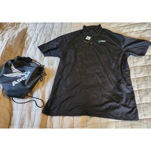 Adesa Nike Golf Men's Polo Shirt XXL Black Dri-Fit Breathable  363807-010
